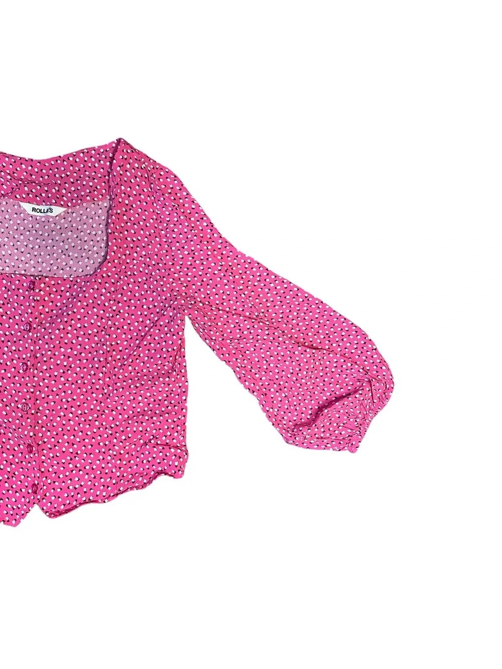 ROLLA'S Roxanne Mini Tulips Blouse M - Picture 3 of 8